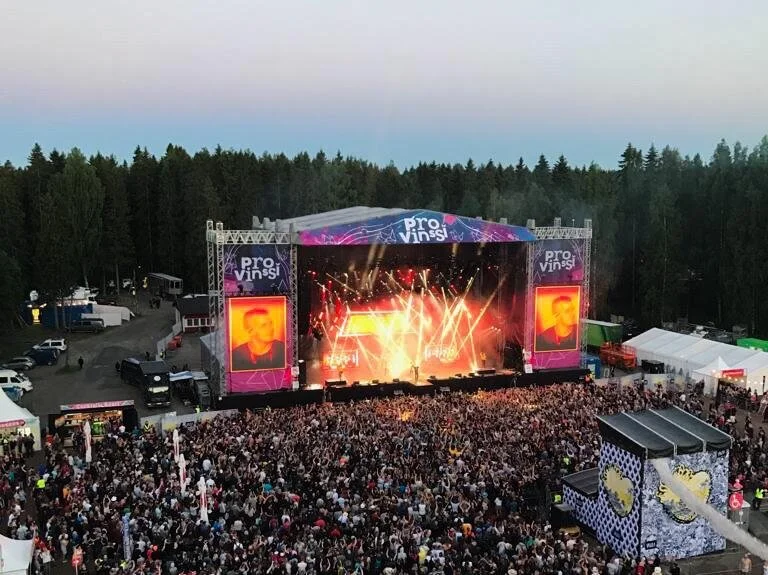 Provinssi: Oversiktsfoto av festivalområdet fra luften.